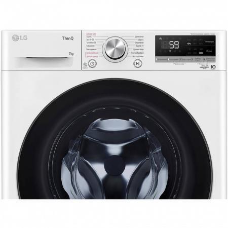 Стиральная машина с фронтальной загрузкой LG F2V5HS5W, Max загрузка - 7кг, Max отжим - 1 200об/мин., цвет Белый