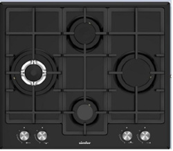 Встраиваемая варочная панель Газовая Simfer H60V41B597, 60 см, цвет Чёрный