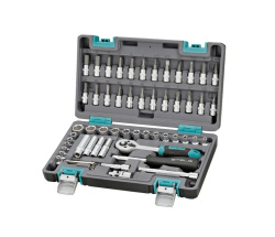 Набор инструментов STELS 1/4", CrV, пластиковый кейс 57 предм.