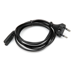 Кабель питания GoPower евровилка-C7 (2-pin) 220в (0.75мм) 1.8м