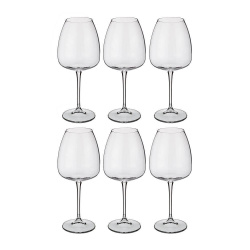 Набор бокалов для вина Crystal Bohemia Alizee/Anser 6 пр. 610 мл 669-149