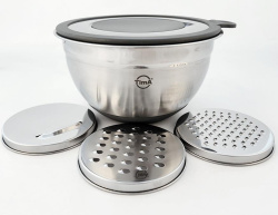 Миска TimA 1,6 л/16 см с терками и крышкой MKT-16