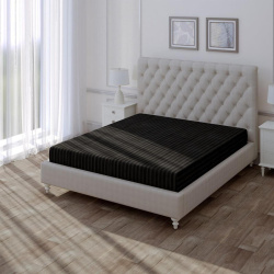 Простыня на резинке Verossa Stripe 200/200/30 Black Сатин 784523