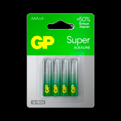 Эл.питания GP Super Alkaline G-TECH AAA LR03-4BL
