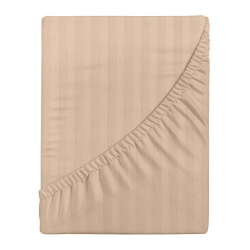 Простыня на резинке Verossa Stripe 140/200/20 Bronze Сатин 754958