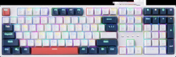 Клавиатура Redragon Whisper RGB Led Механическая Тихая (USB) White+Deep Blue