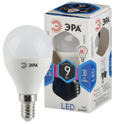 Лампа Эра LED smd P45-9W-840-E14