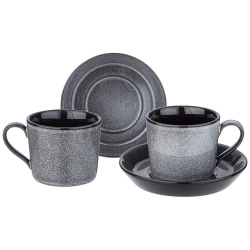Чайный набор Lefard Graphite 4 пр. на 2 пер. 250 мл 474-244
