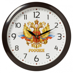 Часы настенные Рубин Россия d-29см темно-коричневый 6026-034 