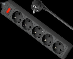 Сетевой фильтр Defender ES 3м (5 розеток) Black