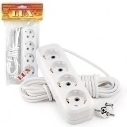 Сетевой удлинитель LUX У4-Е-10 4-местный с з/к (250В,16А,10м)