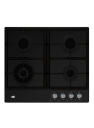Встраиваемая варочная панель Газовая Beko HIAW 64225 SB, 58 см, цвет Чёрный