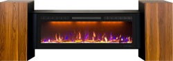 Каминокомплект: Портал Style орех, черный с очагом Royal Flame Crystal 50RF