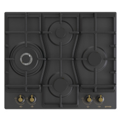 Встраиваемая варочная панель Газовая Gorenje GW6D42CLB, 60 см, цвет Чёрный