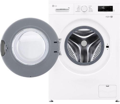 Стиральная машина с фронтальной загрузкой LG F2Y1HS3W, Max загрузка - 7кг, Max отжим - 1 200об/мин., цвет Белый