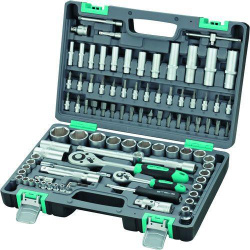 Набор инструментов STELS 1/2", 1/4", CrV, пластиковый кейс 94 предм.
