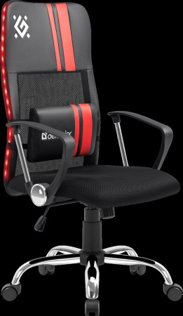 Игровое кресло Defender Optix RGB Led Black