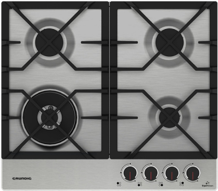 Встраиваемая варочная панель Газовая Grundig GIGA6234260XE, 58 см, цвет Нержавеющая сталь