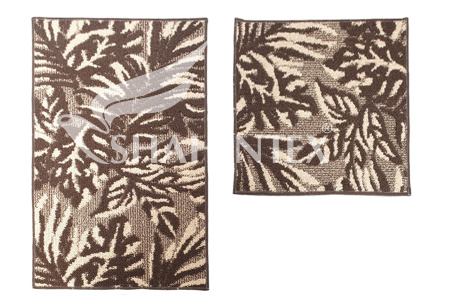 Набор ковриков Shahintex Loop Italiano 50*80+50*50 Джунгли шоколадный 37