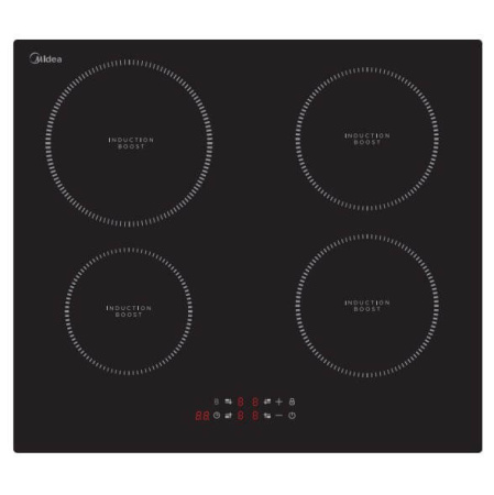 Встраиваемая варочная панель Индукционная Midea MIH64100, 59 см, цвет Чёрный