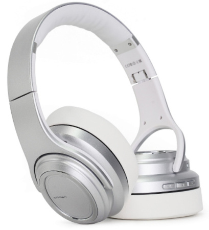 Наушники CROWN CMBH-5050 BT+FM+MP3 Silver