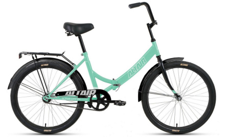 Велосипед Altair City 24 FR (24" 1 ск. рост 16"скл.) 2022-23 мятный/серый