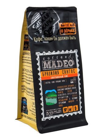 Кофе в зернах Madeo Бразилия Сантос 500 гр