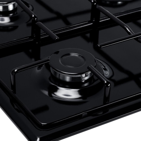 Встраиваемая варочная панель Газовая Simfer H60Q40B411, 60 см, цвет Чёрный