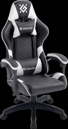 Игровое кресло Defender Companion Black/White (Искусственная кожа)