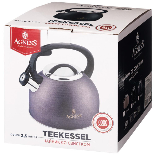 Чайник газовый Agness Teekessel 2,5 л 907-250