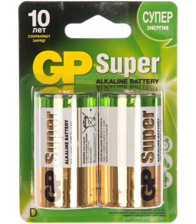 Эл.питания GP Super alkaline D LR20-2BL