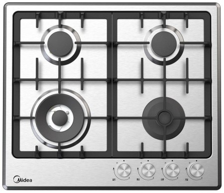 Встраиваемая варочная панель Газовая Midea MG643TX, 59 см, цвет Нержавеющая сталь
