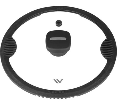 Крышка стеклянная Vensal 26 см с силикон. ободом VS4304