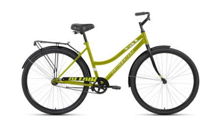 Велосипед Altair City 28 low (28" 1 ск. рост 19") 2019-20 зеленый/серый