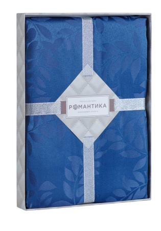 Скатерть Романтика 150/220 жаккард синий 679483