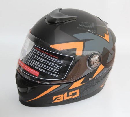 Мотошлем RACER BLD-M62 (L) черный/оранжевый