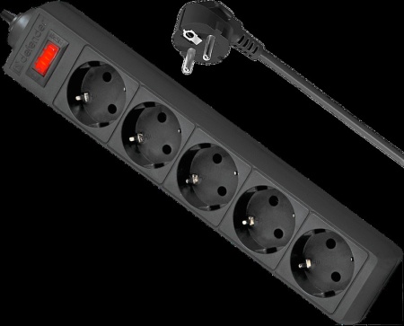 Сетевой фильтр Defender ES 3м (5 розеток) Black