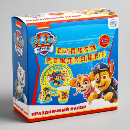 Набор бумажной посуды Paw Patrol С Днем Рождения Щенячий патруль 4701059