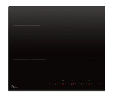 Встраиваемая варочная панель Электрическая Midea MCH64203F, 59 см, цвет Чёрный