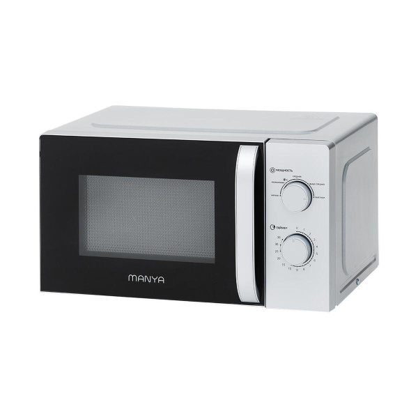 Микроволновая печь Manya W20M02S, цвет Серебристый, 20 л.