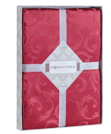 Скатерть Романтика 150/220 жаккард бордо 679482