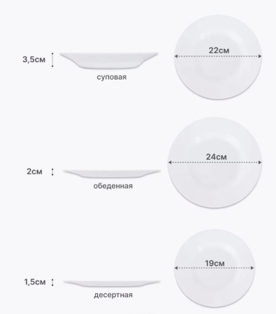 Набор столовый Luminarc Plumi 18 пр. V5586