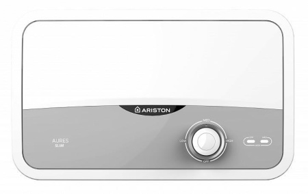 Водонагреватель проточный Ariston Aures S 3.5 Combi PL, Прямоугольная, Цвет Белый