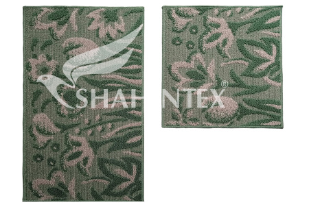 Набор ковриков Shahintex Loop Italiano 50*80+50*50 Цветы зеленый 52