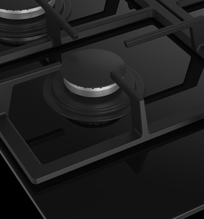 Встраиваемая варочная панель Газовая Hotpoint HG 61F, 58,5 см, цвет Чёрный