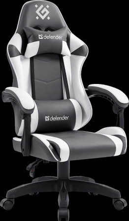Игровое кресло Defender Fortune Grey/White (Искусственная кожа)