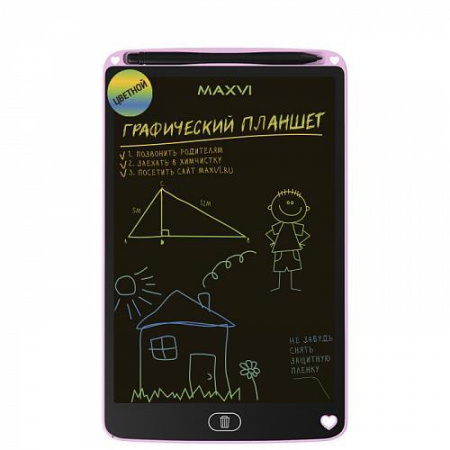Планшет для рисования Maxvi MGT-02C Pink