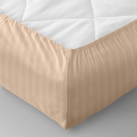 Простыня на резинке Verossa Stripe 200/200/20 Bronze Сатин 754034