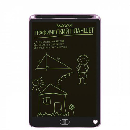 Планшет для рисования Maxvi MGT-02 Pink