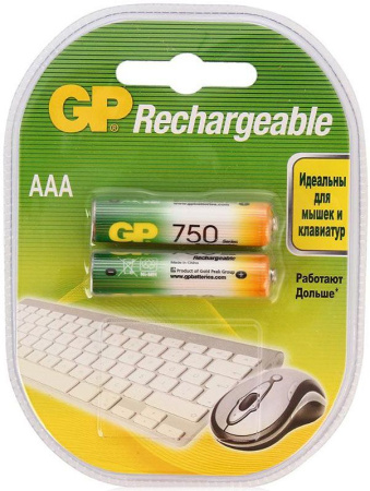 АКК GP AAA750mAh/1BL-2шт (Пластик)